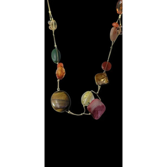Lia Sophia Multi Stone And Bead Necklace - Picture 4 of 11